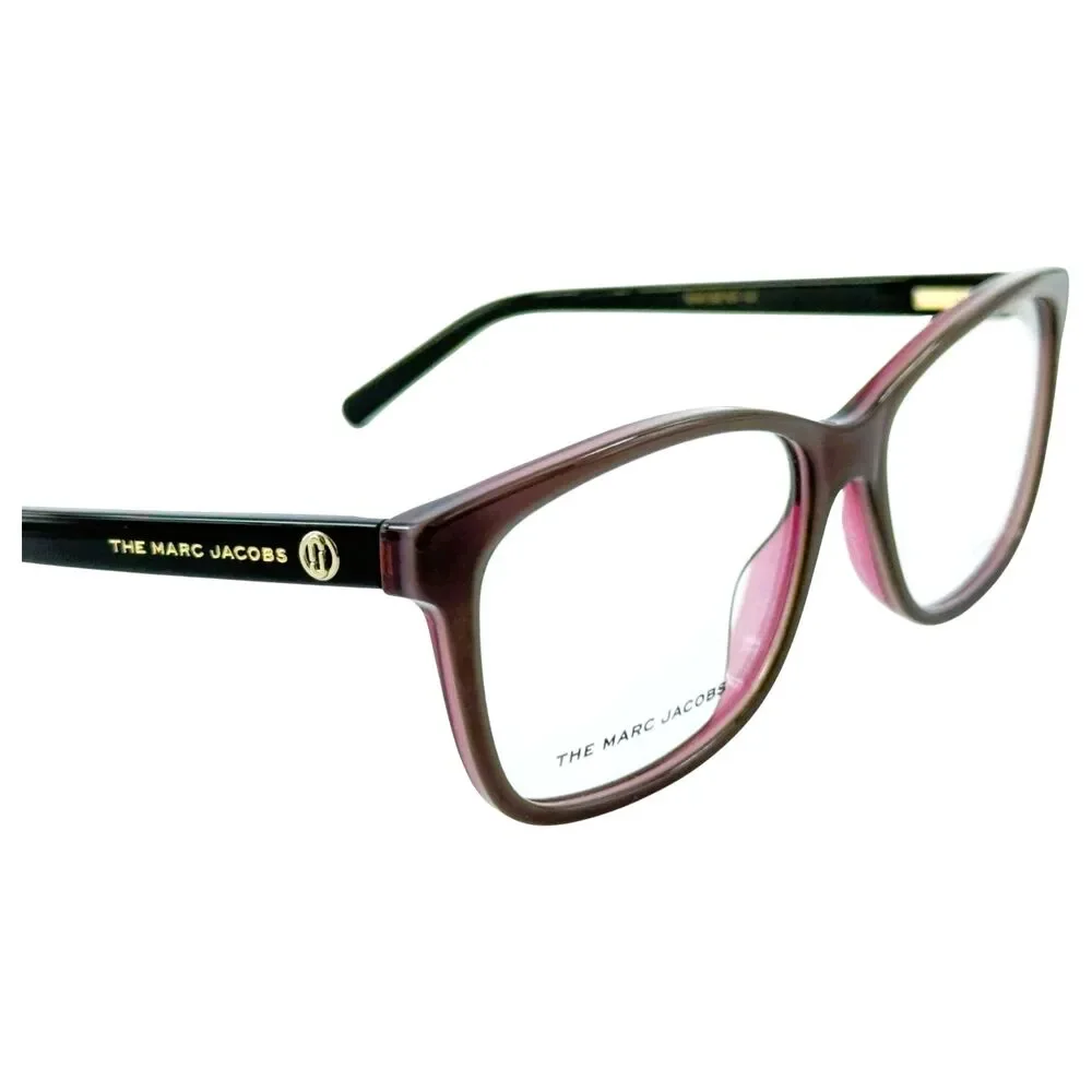 Marc Jacobs Marc 558 Womens Plastic Eyeglass Frame 7QY Grey Burgundy 53-15